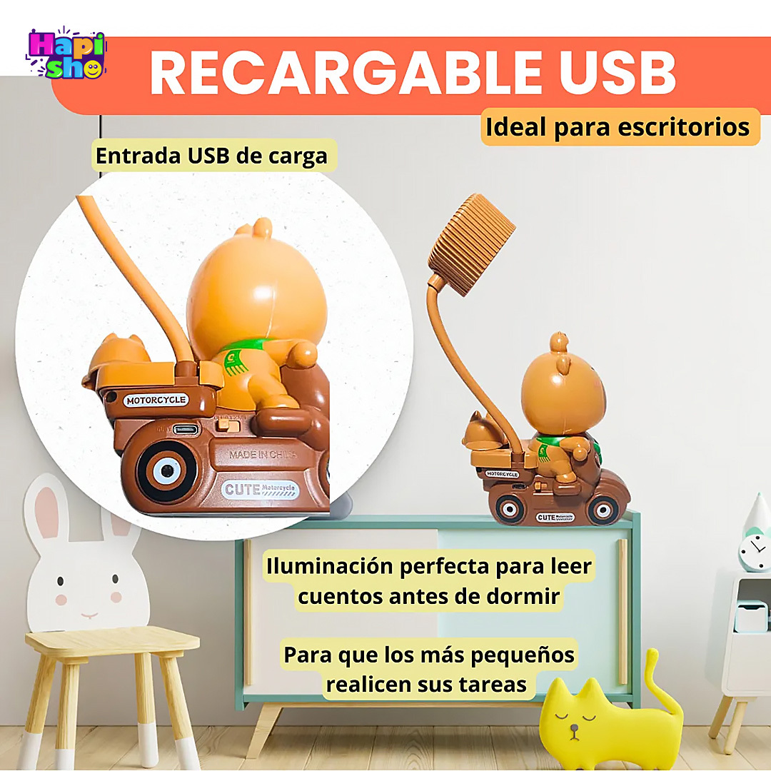 نحوه شارژ چراغ مطالعه فانتزی کاپیبارا با چراغ خواب و باتری شارژی Table Lamp