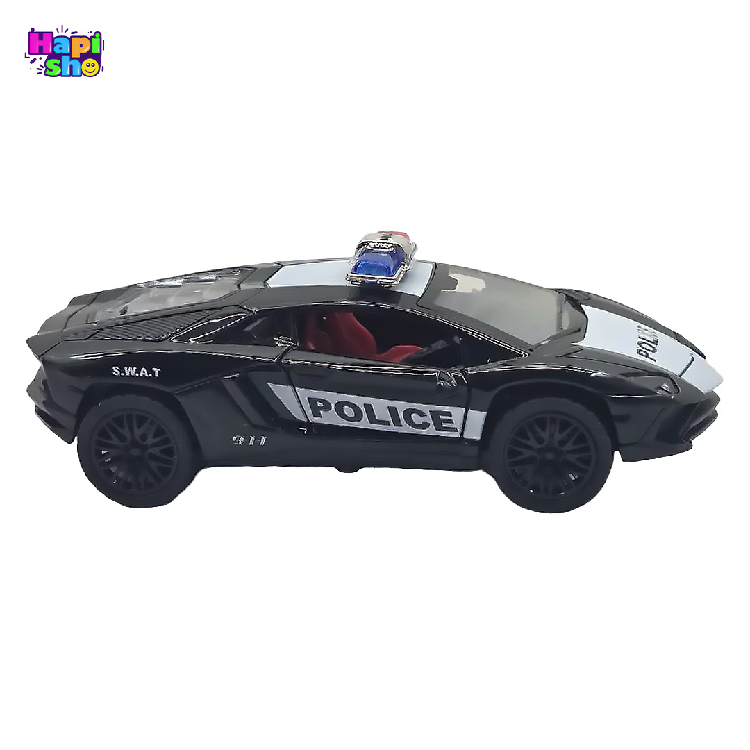 قیمت ماشین فلزی عقب کش طرح لامبورگینی پلیس موزیکال چراغدار METAL MODEL
