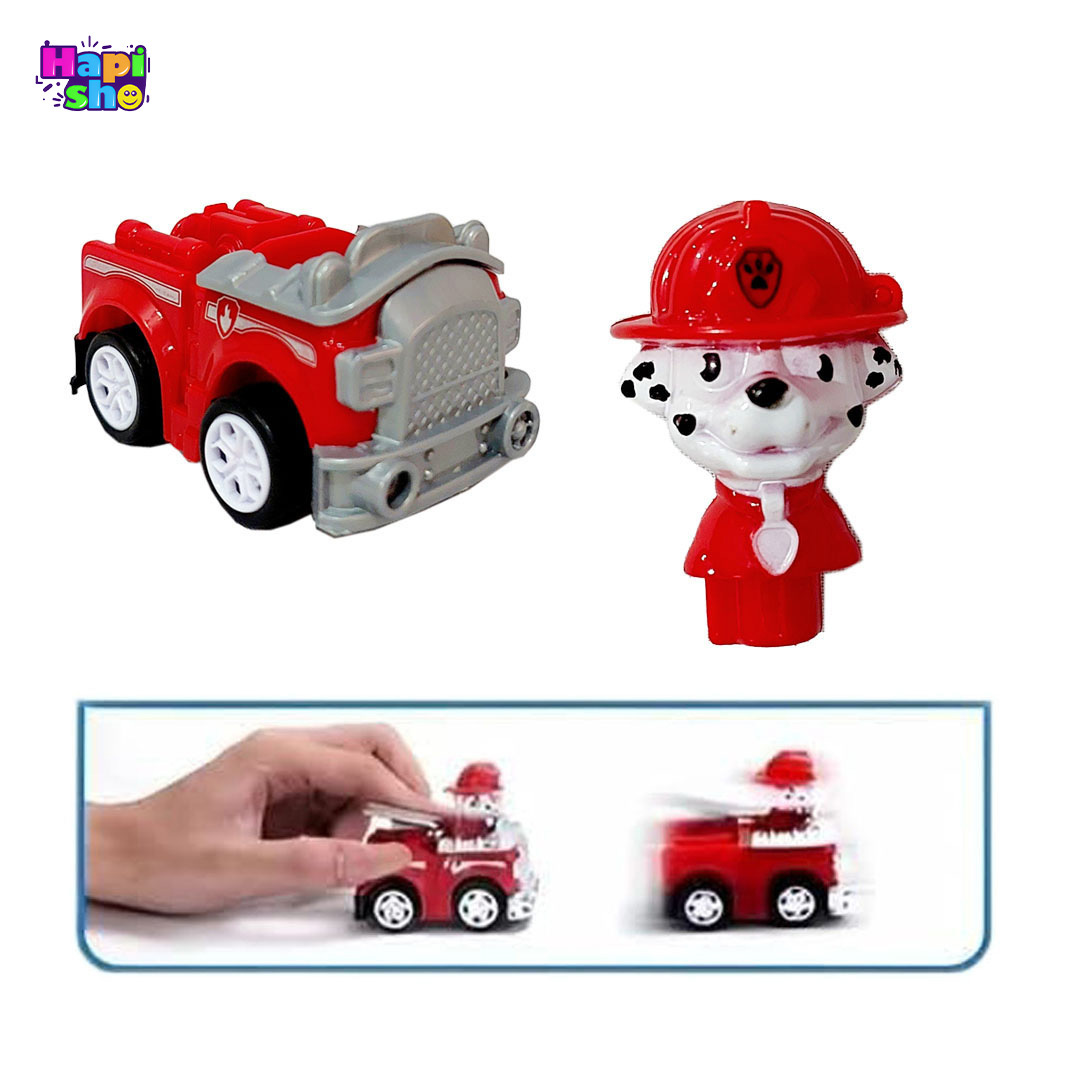  نمایش عقب کش بودن اسباب بازی سگهای نگهبان با ماشین عقب کش 6 عددی مدل DOGS PATROL–اسباب بازی 