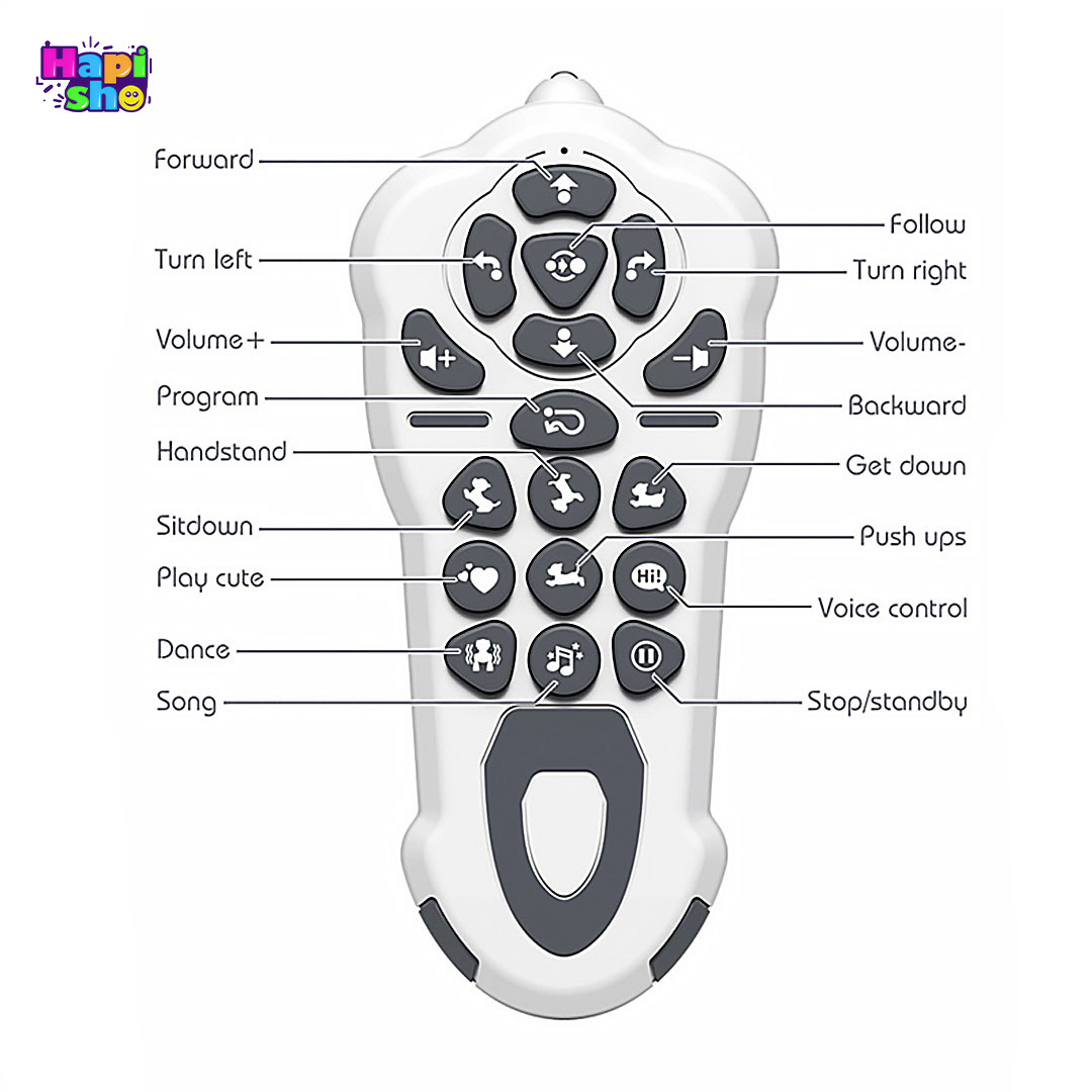  مشخصات ریموت کنترل ربات سگ کنترلی هوشمند سنسوردار مدل INTELLECT VOICE STUNT DOG–اسباب بازی ربات 