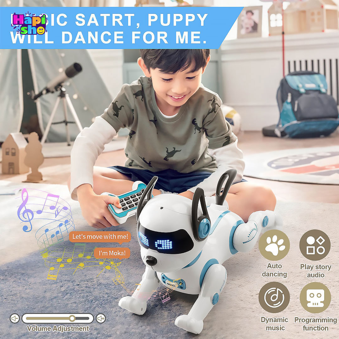  خرید اسباب بازی ربات سگ کنترلی سخنگو هوشمند مدل MOKA ROBOT DOG 