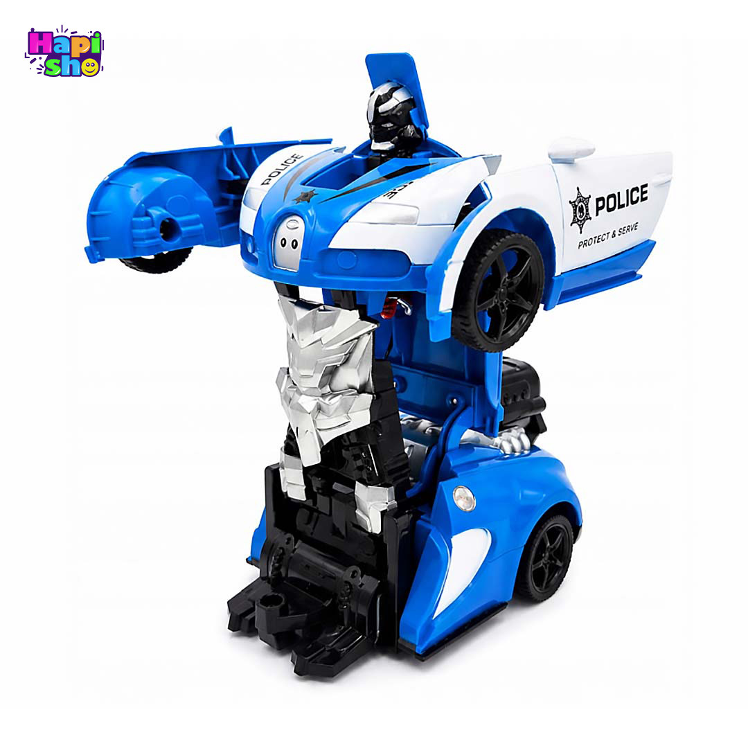 فروش ماشین کنترلی پلیس دودزا با قابلیت تبدیل به ربات مدل CAR ROBOT