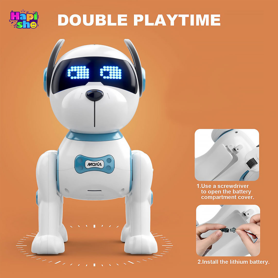  نحوه اتصال باطری اسباب بازی ربات سگ کنترلی سخنگو هوشمند مدل MOKA ROBOT DOG 