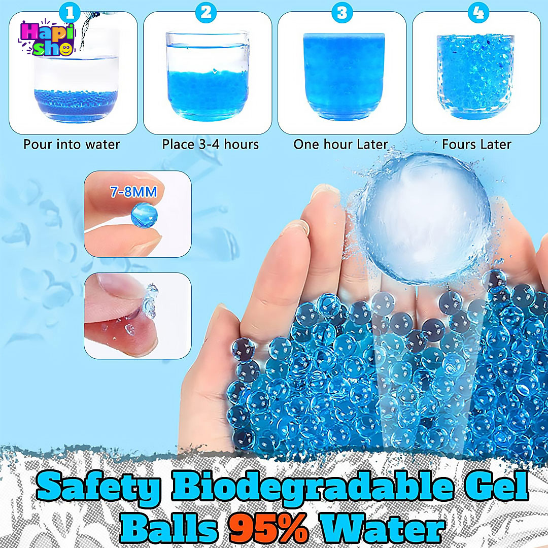  نحوه آماده کردن تیرهای ژله ای تفنگ اسباب بازی تیر ژله ای شارژی مدل MP5 SUBMACHINE GUN 