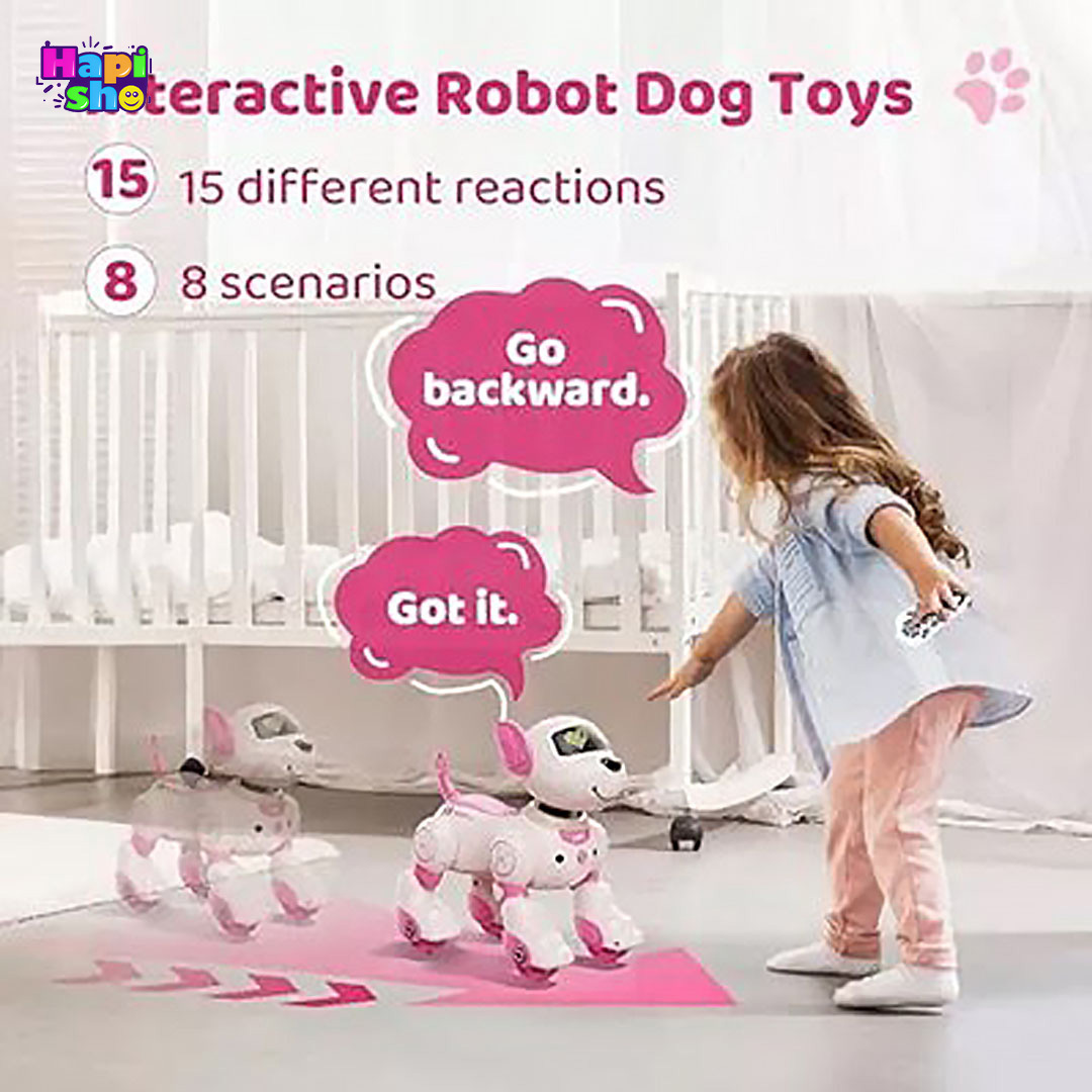  قابلیت فرمان صوتی دادن به ربات سگ کنترلی هوشمند سنسوردار مدل INTELLECT VOICE STUNT DOG–اسباب بازی ربات 