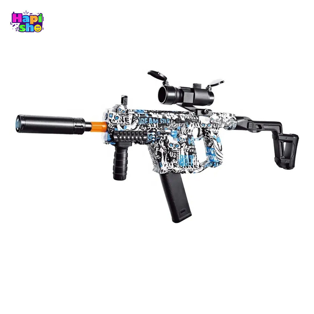  فروش تفنگ اسباب بازی تیر ژله ای بزرگ شارژی با چراغ و شلیک رگباری VECTOR GUN_اسباب بازی 