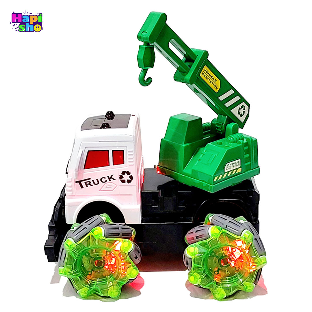  بهترین ماشین کنترلی کامیون شارژی با چرخ کپسولی و جرثقیل DRIFT KING TRUCK–اسباب بازی 