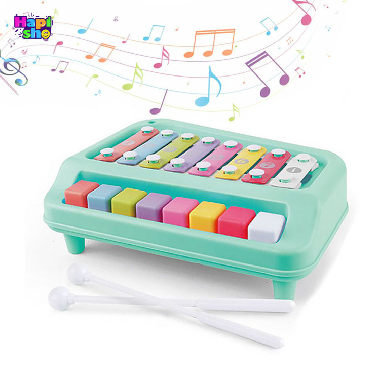 اسباب بازی پیانو و بلز دو کاره 8 کلید مدل Puzzle Music Training Toy–اسباب بازی