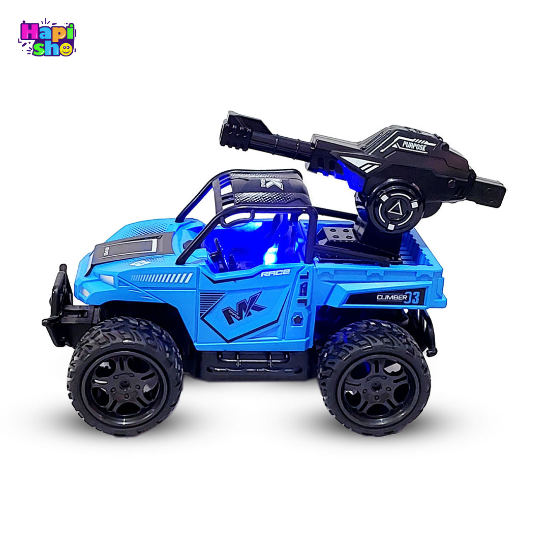  فروش ماشین کنترلی آفرود تیر پرتاب کن با باتری شارژی مدل ROCK WATER BOMB CAR–اسباب‌بازی 