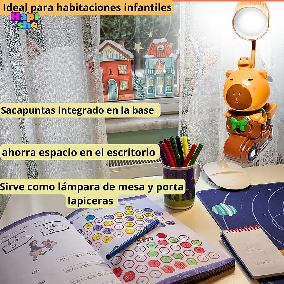 بهترین چراغ مطالعه فانتزی کاپیبارا با چراغ خواب و باتری شارژی Table Lamp