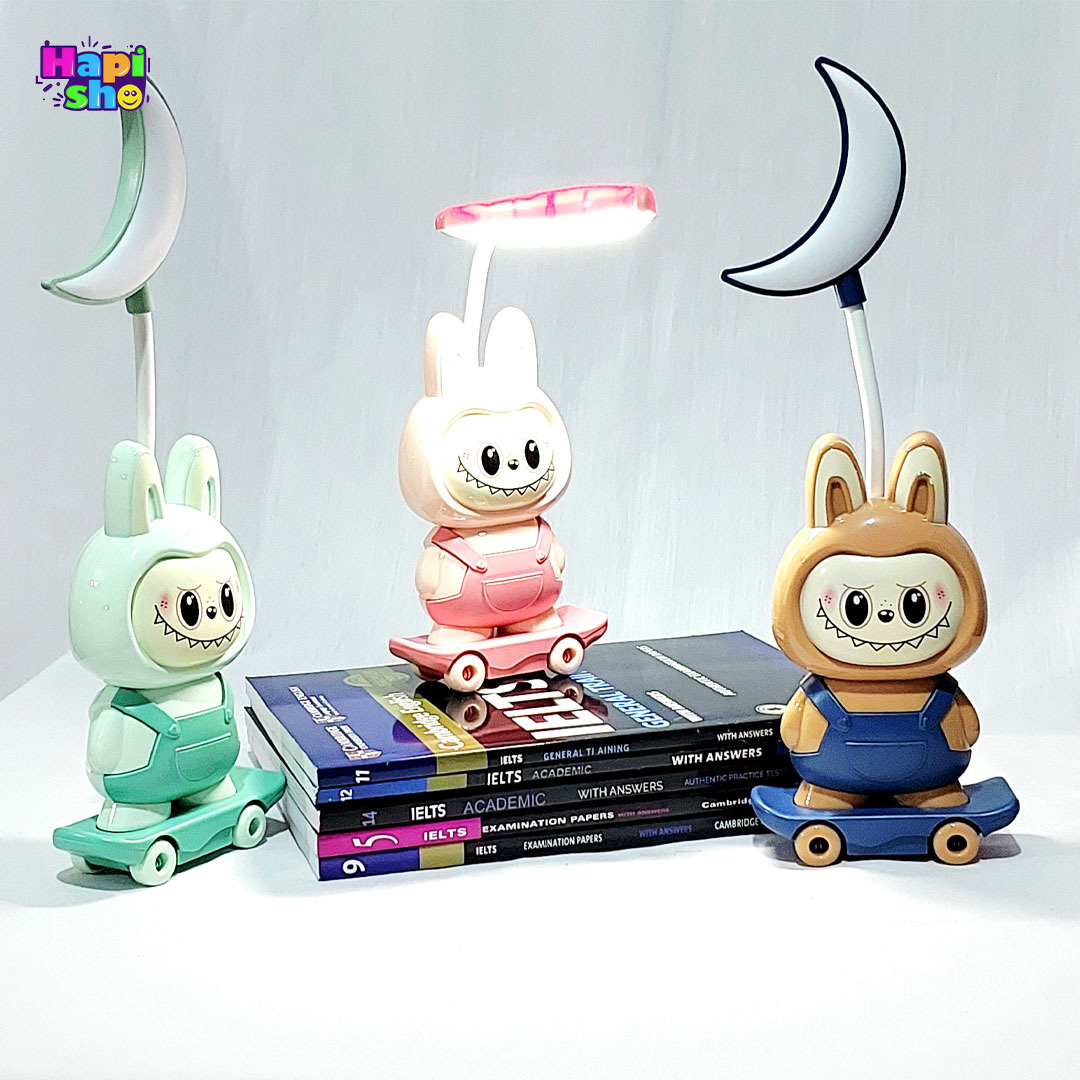 خرید چراغ مطالعه فانتزی لبوبو با باتری شارژی مدل Cute Table Lamp–اکسسوری کودک