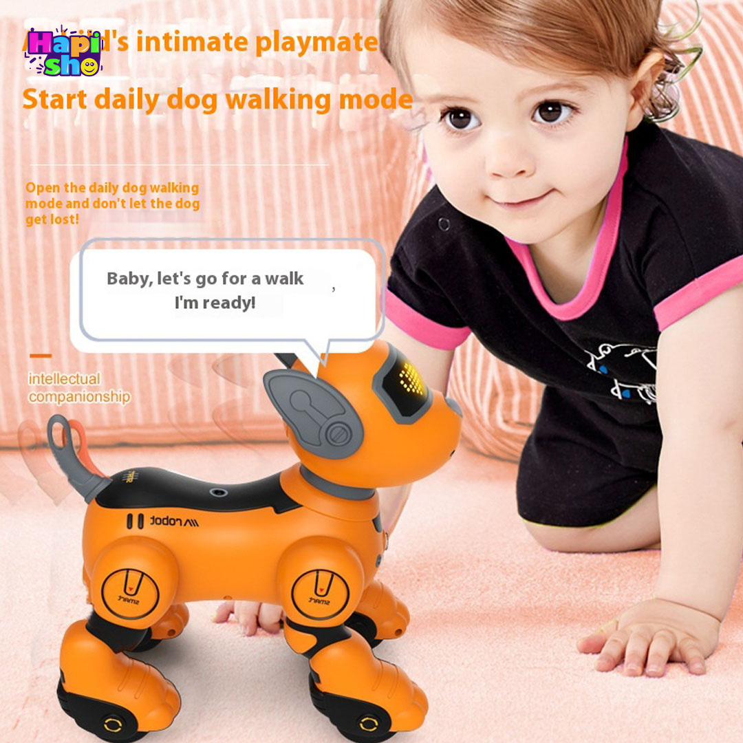  قابلیت راه رفتن ربات سگ کنترلی هوشمند سنسوردار مدل INTELLECT VOICE STUNT DOG–اسباب بازی ربات 