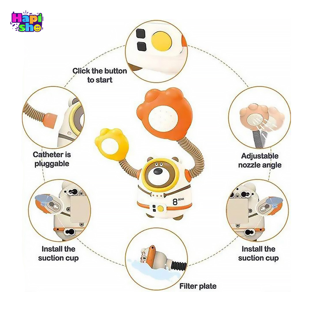 نحوه اسمبل کردن اسباب بازی دوش حمام کودک طرح خرس فضانورد SHOWER BATH TOYS
