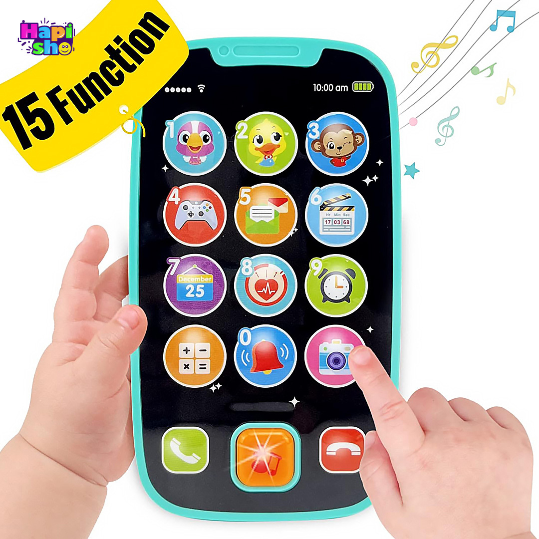  15 عملکرد اسباب بازی موبایل لمسی و موزیکال هولی تویز مدل My Frist Smartohone–اسباب بازی 