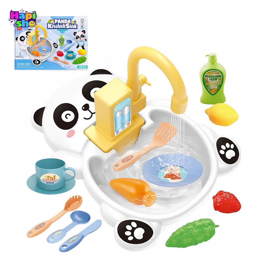 سینک ظرفشویی اسباب بازی خارجی پمپ دار طرح پاندا Panda Kitchen Sink