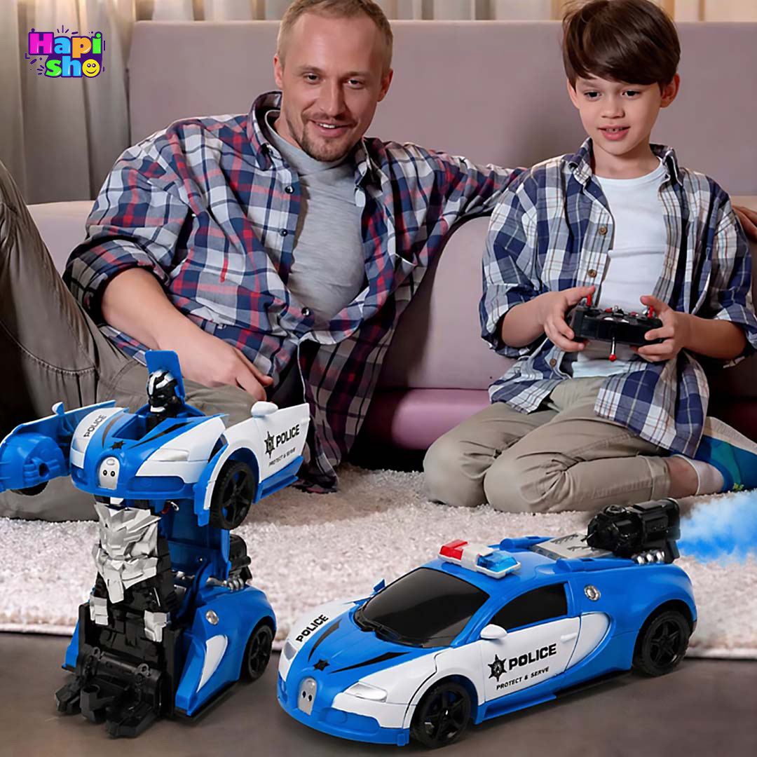 قیمت ماشین کنترلی پلیس دودزا با قابلیت تبدیل به ربات مدل CAR ROBOT