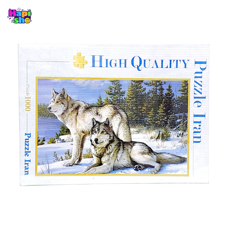 پازل 1000 تکه بزرگسالان طرح گرگ‌ها در ابعاد 48*68 سانتی متر_اسباب بازی