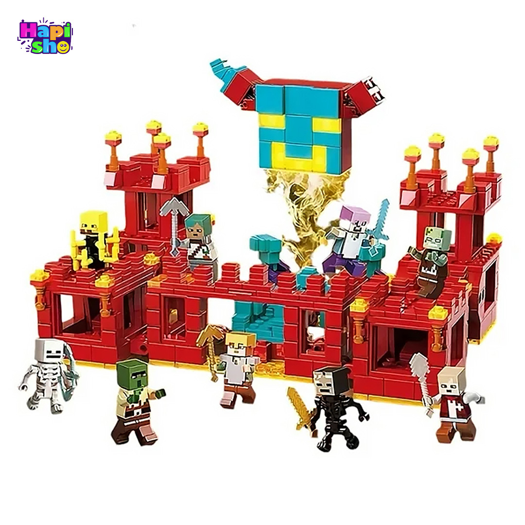 خرید لگو ماینکرافت بزرگ دوحالته با چراغ الایدی و فیگور 849 قطعه برند DOLL