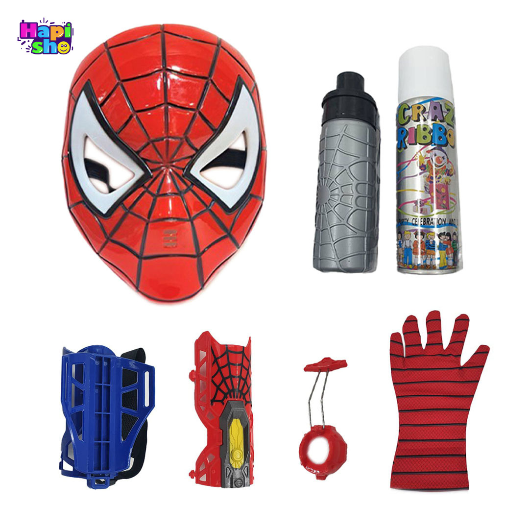 خرید تار انداز مرد عنکبوتی با ماسک چراغ دار و دستکش مدل HERO ATTACK