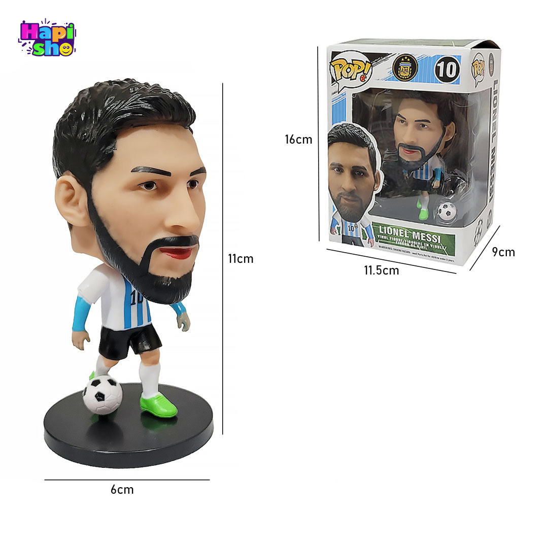 ابعاد و اندازه اکشن فیگور فانکو پاپ لیونل مسی مدل 10 Lionel Messi