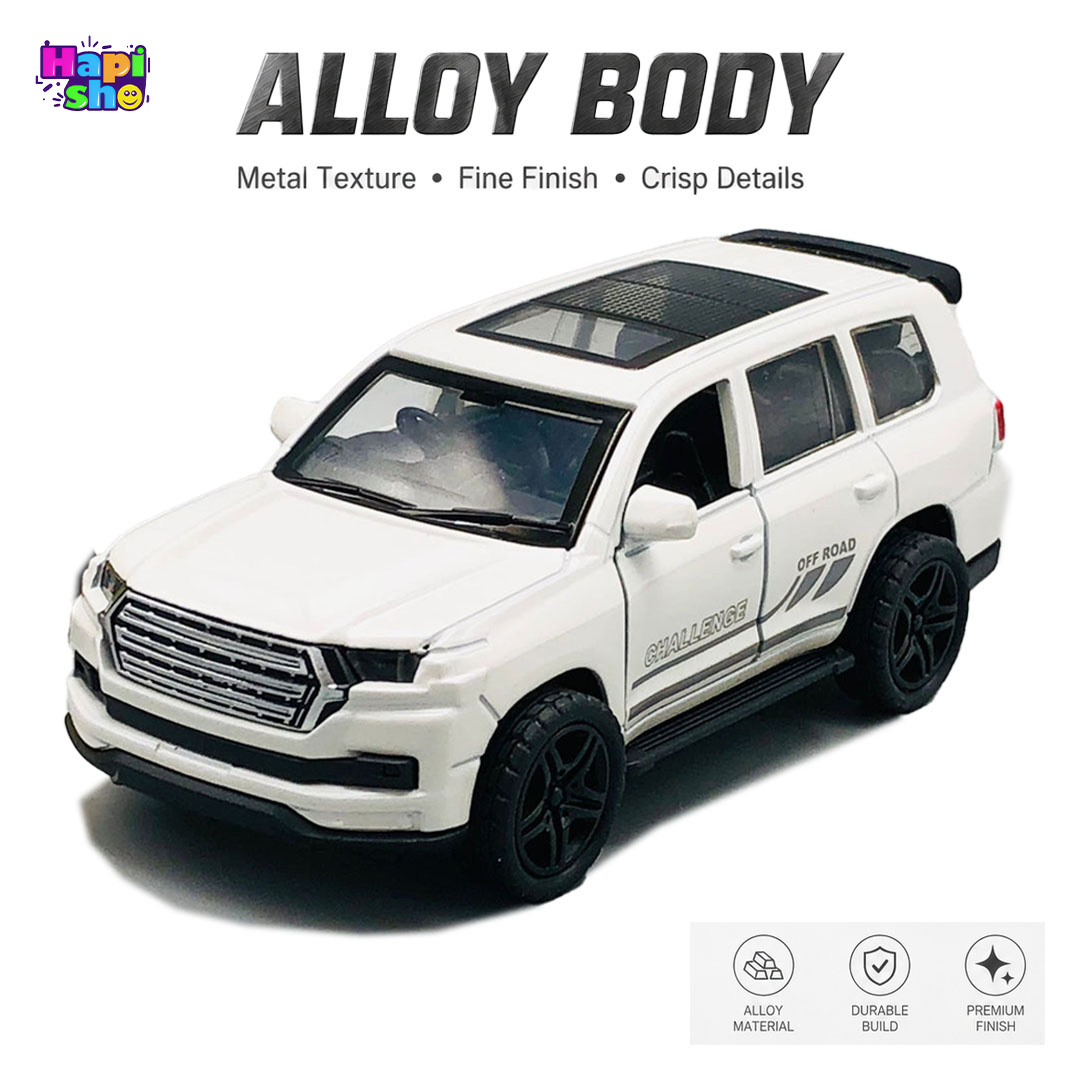  قیمت ماشین فلزی عقب کش تویوتا لندکروز موزیکال چراغ‌دار METAL SCALE MODEL 