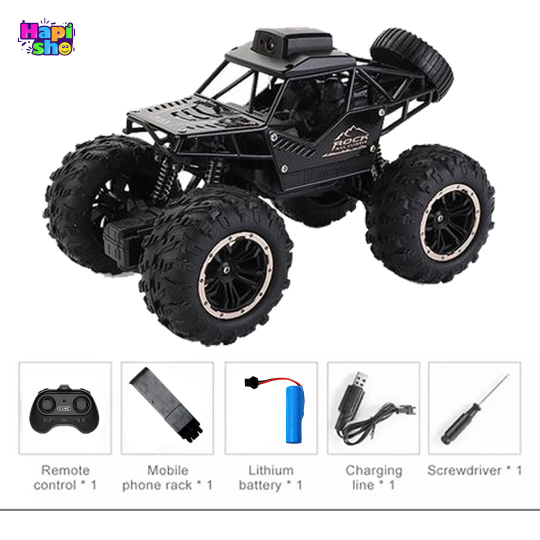  اقلام همراه ماشین کنترلی آفرود دوربین‌دار شارژی با چراغ مدل CLIMBING OFF-ROAD–اسباب بازی 