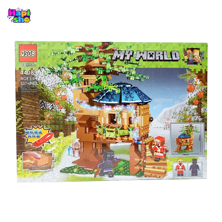 لگو ماینکرافت خانه درختی چراغ‌دار با مینی فیگور ۵۳۷ قطعه‌ای–اسباب بازی