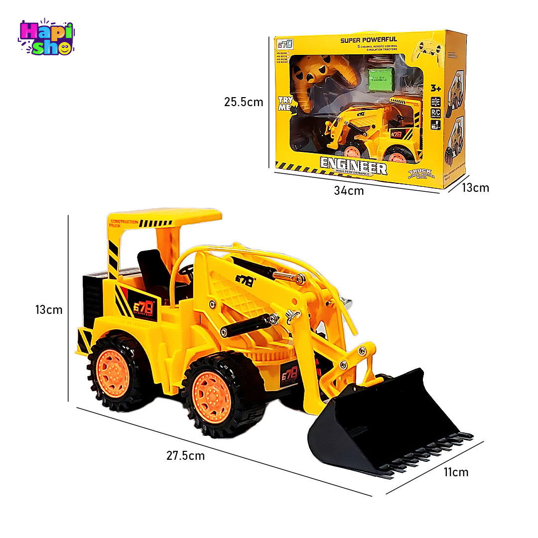 ابعاد و اندازه لودر کنترلی شارژی با بیل متحرک مدل ENGINEER HIGH PERFORMANCE