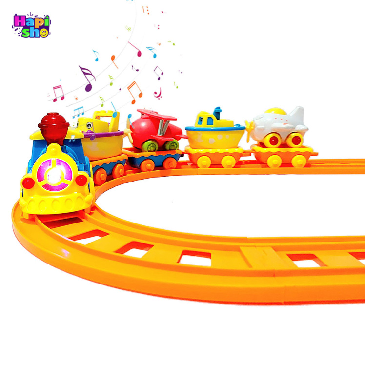 اسباب بازی قطار موزیکال چراغ دار 5 کوپه نشکن اصل CARTOON TRAVEL TRAIN _اسباب بازی