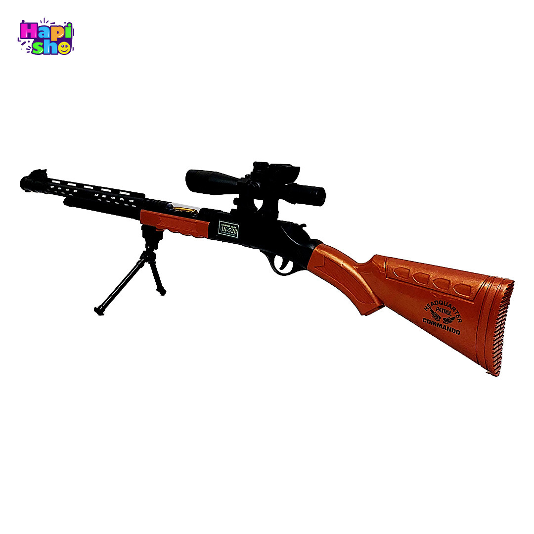  فروش تفنگ موزیکال چراغدار بزرگ با لوله متحرک و پایه مدل اسنایپر SNIPER GUN–اسباب بازی 