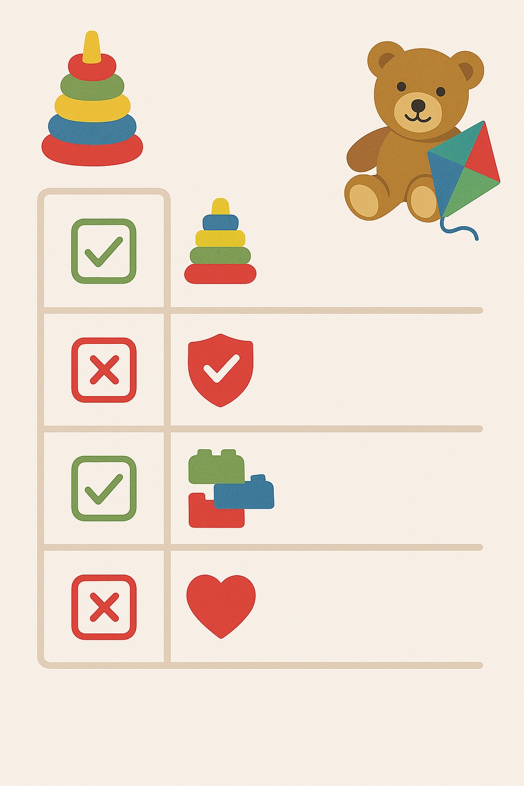 چک‌لیست راهنمای خرید اسباب‌بازی مناسب سن کودک