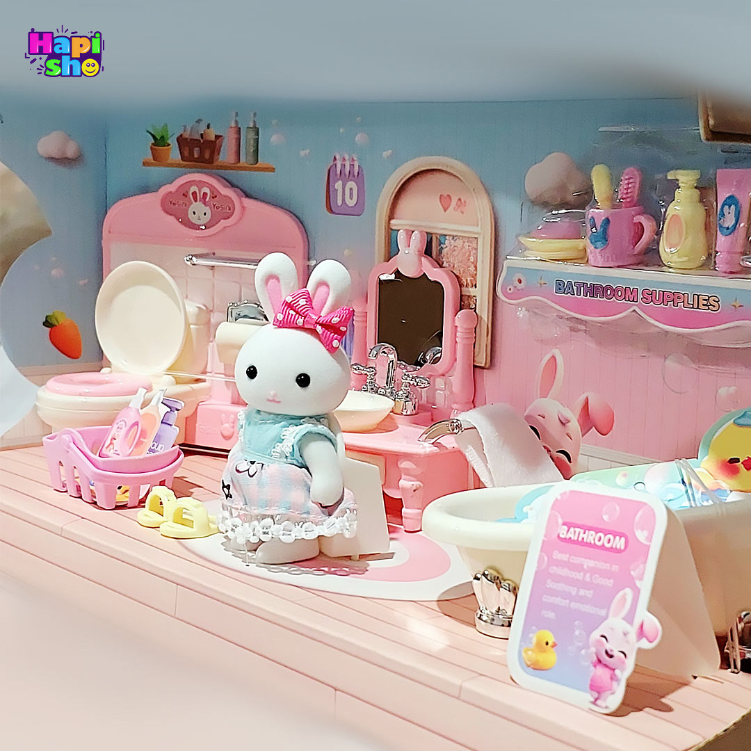  قیمت اسباب بازی خانه عروسکی خرگوش مدل حمام با وسایل FUN RABBIT PLAY HOUSE 
