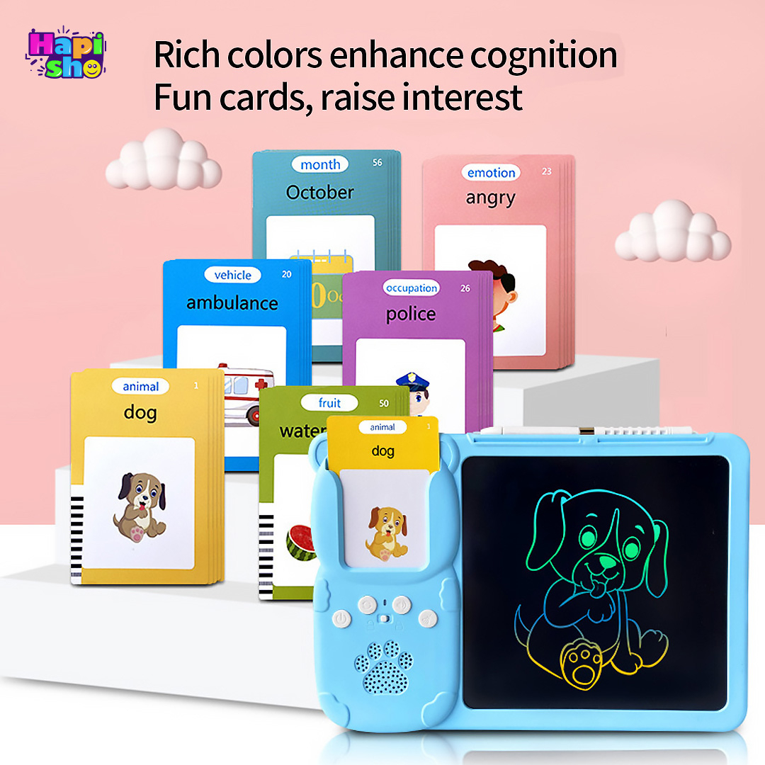 خرید فلش کارت آموزشی زبان انگلیسی کودکان موزیکال با تبلت جادویی نقاشی