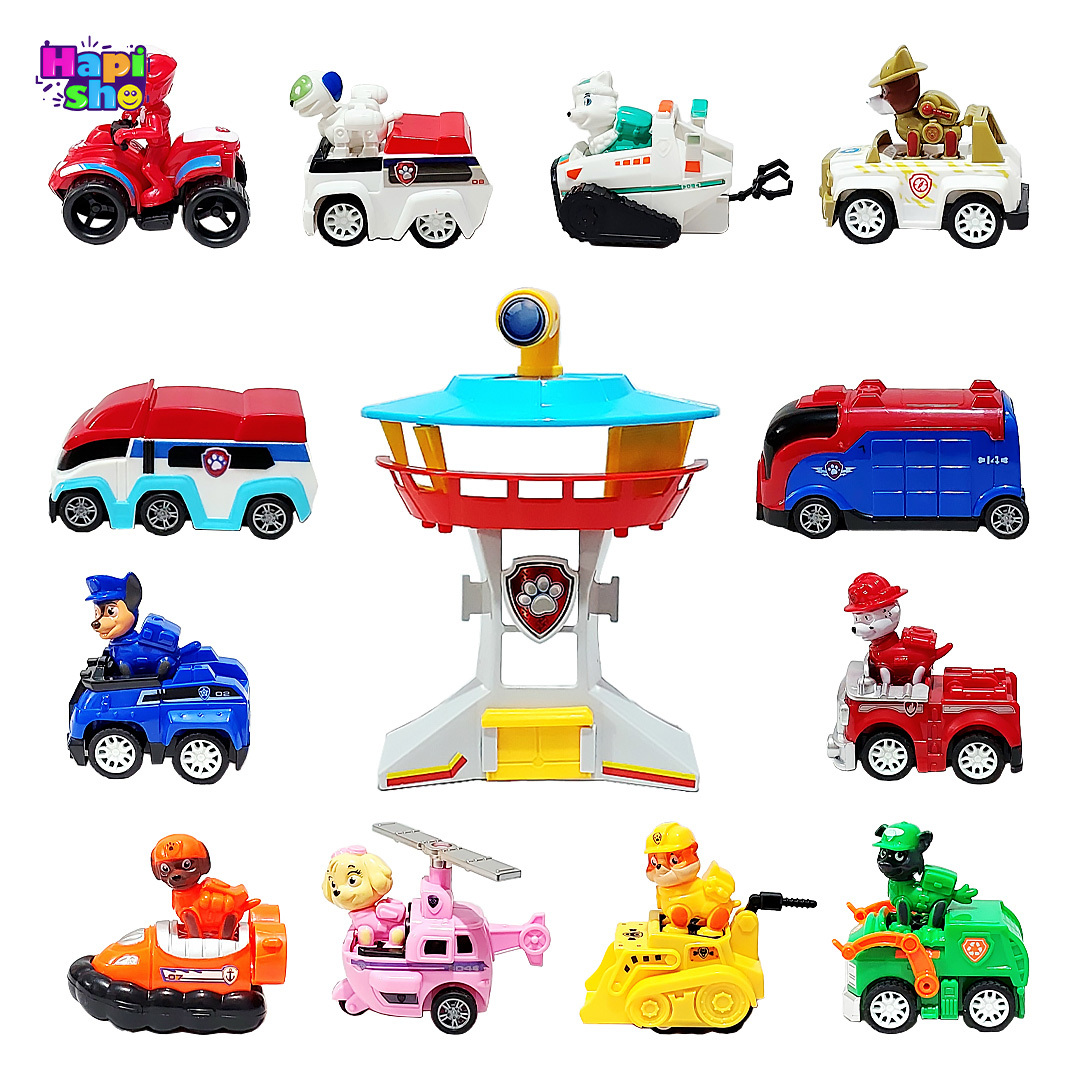 خرید اسباب بازی سگهای نگهبان با برج مراقبت و ماشین عقبکش مدل BIG RESCUES