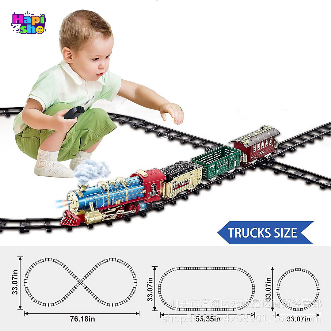  قیمت قطار اسباب بازی دودزا کنترلی بزرگ با باتری شارژی مدل Classical Train–اسباب بازی 