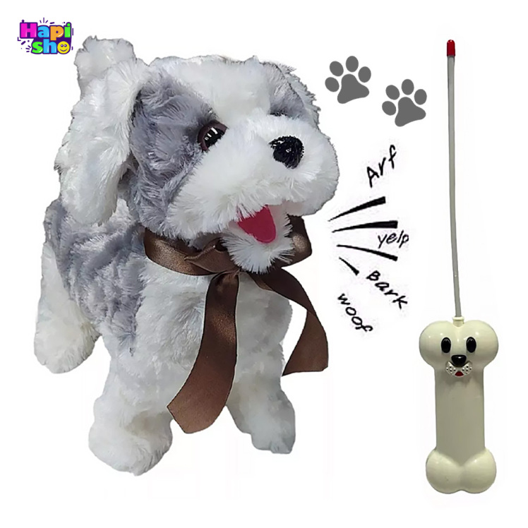 اسباب بازی سگ کنترلی پشمالو با قابلیت راه رفتن و صدای پارس REMOTE DOG–اسباب بازی