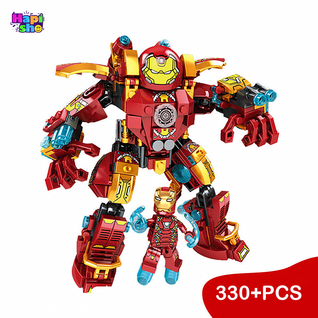  خرید لگو مارول مرد آهنی هالک باستر 330 قطعه Iron Man Hulkbuster MK46 MG310–اسباب بازی 