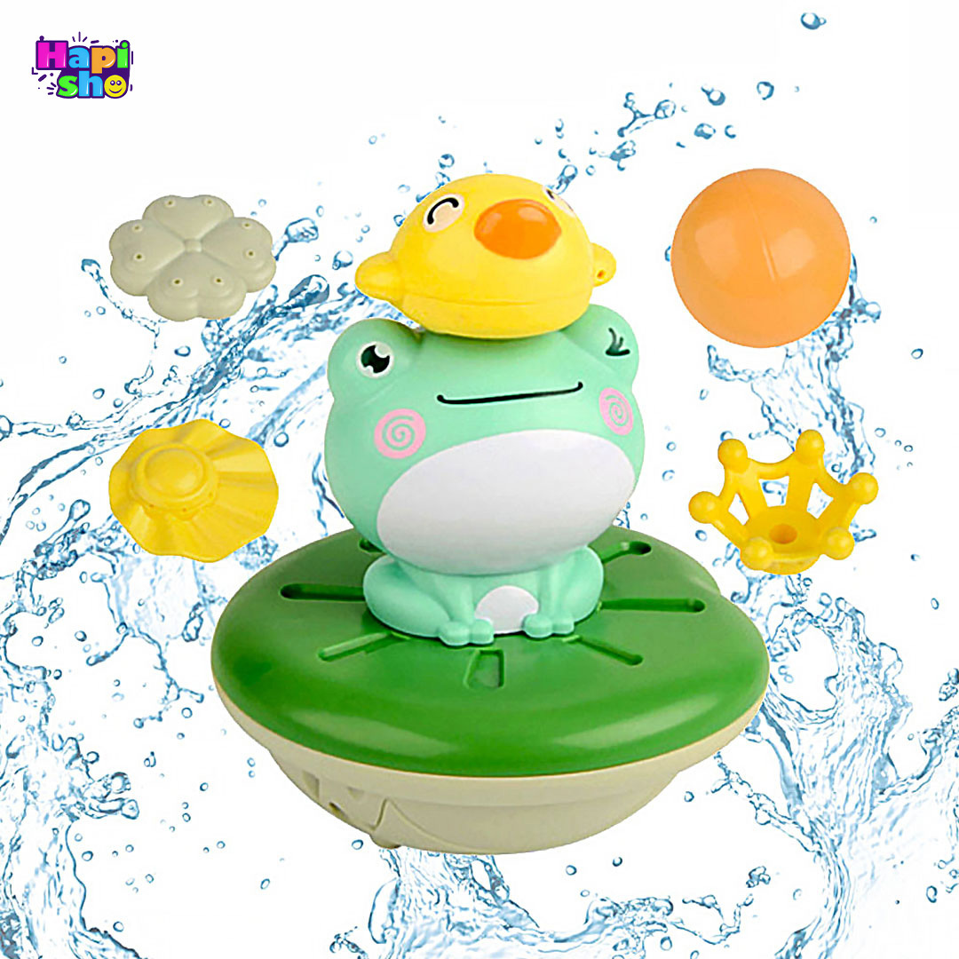  خرید اسباب بازی حمام کودک با 4 حالت آبپاشی مدل قورباغه BATH FROG WATER JET–اسباب بازی 
