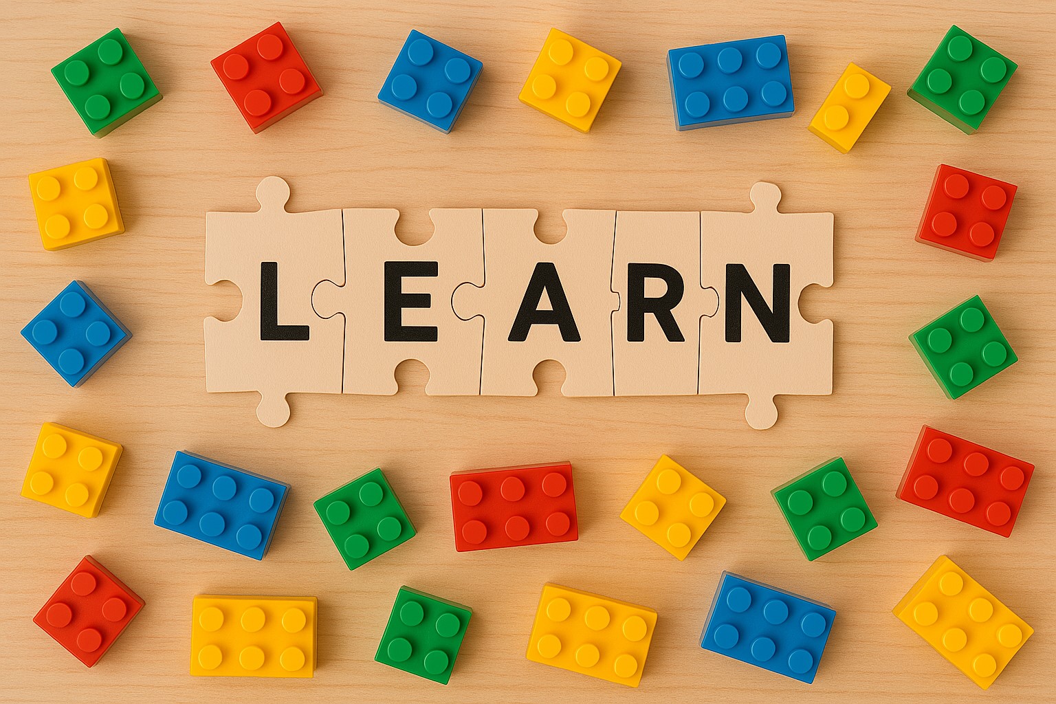 پازل و لگوهای رنگی برای آموزش