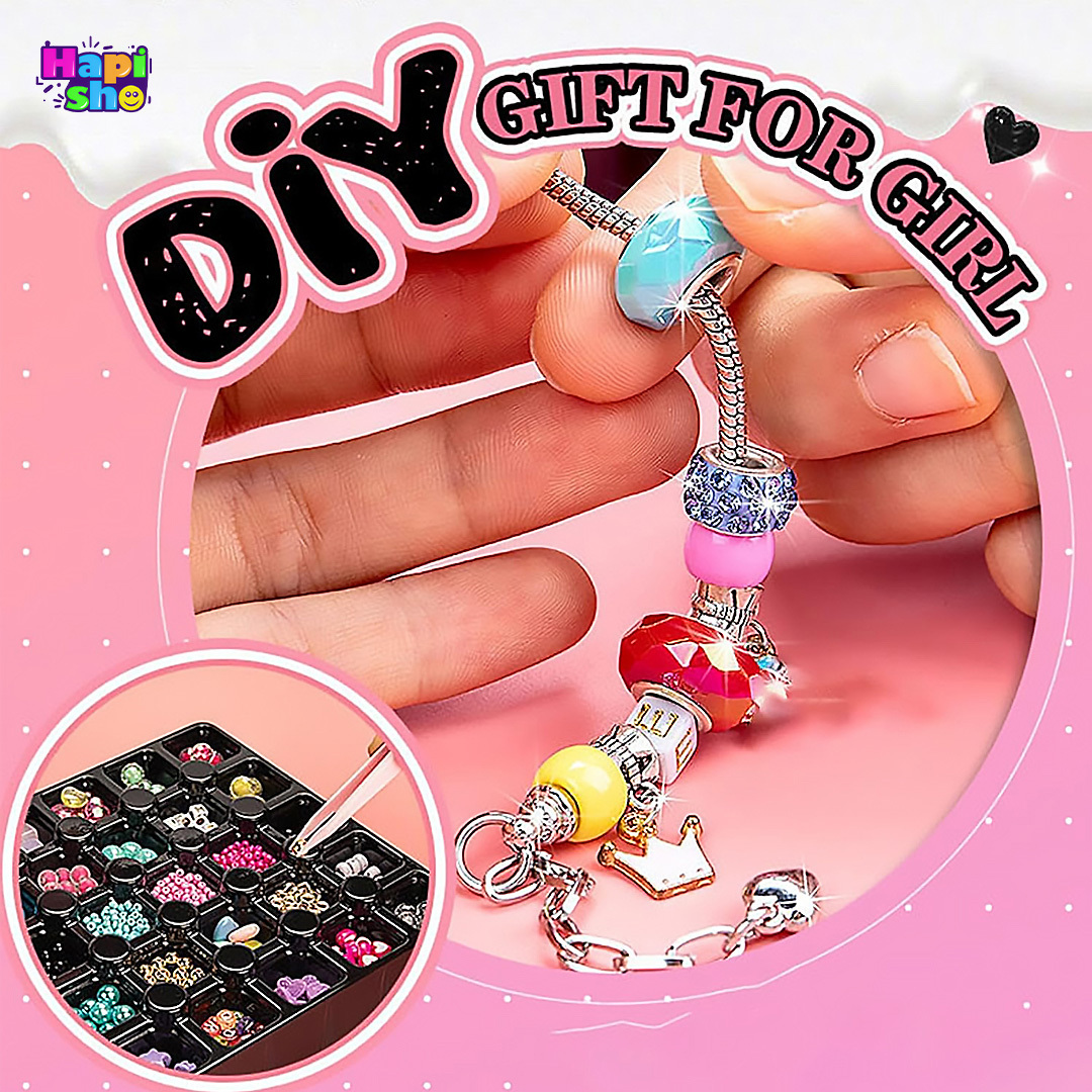  نحوه استفاده از پک دستبند سازی دخترانه بزرگ ۲۳۸۸ تکه مدل Jewelry Princess's Treasure 