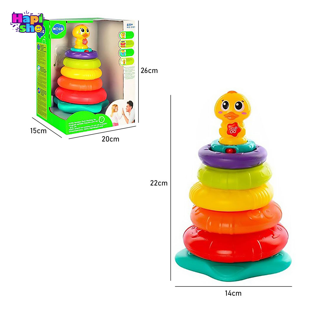 ابعاد و اندازه حلقه هوش موزیکال هولی تویز مدل 2101 Hola Toys