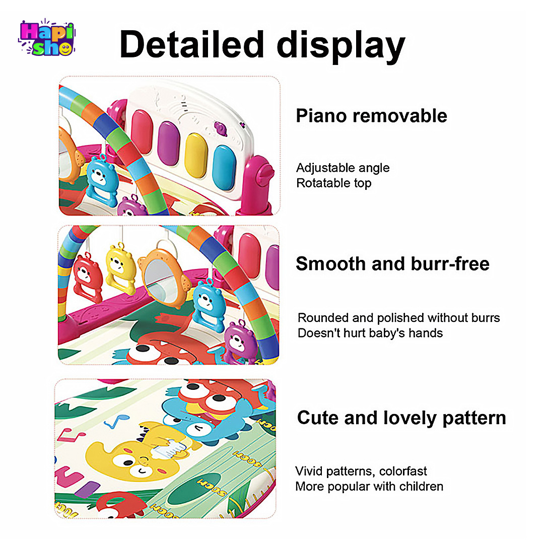  جزییات و مشخصات کامل تشک بازی پیانو دار و پلی جیم موزیکال نوزاد مدل BABY FITNESS PIANO–اسباب بازی 