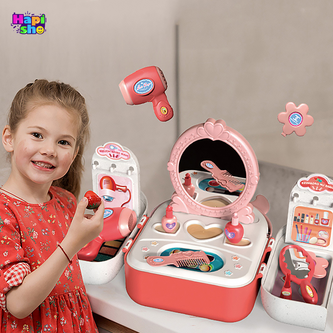  خرید میز آرایش اسباب بازی خارجی 2 حالته قابل حمل با وسایل مدل Dream Backpack–اسباب بازی 