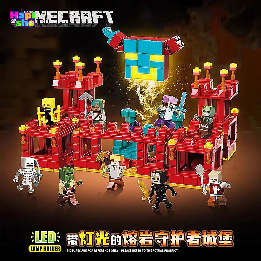 فروش لگو ماینکرافت بزرگ دوحالته با چراغ الایدی و فیگور 849 قطعه برند DOLL