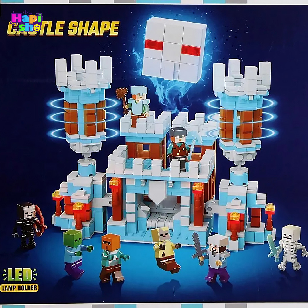 بهترین لگو ماینکرافت بزرگ دوحالته با چراغ الایدی و فیگور 866 قطعه DOLL–اسباب بازی