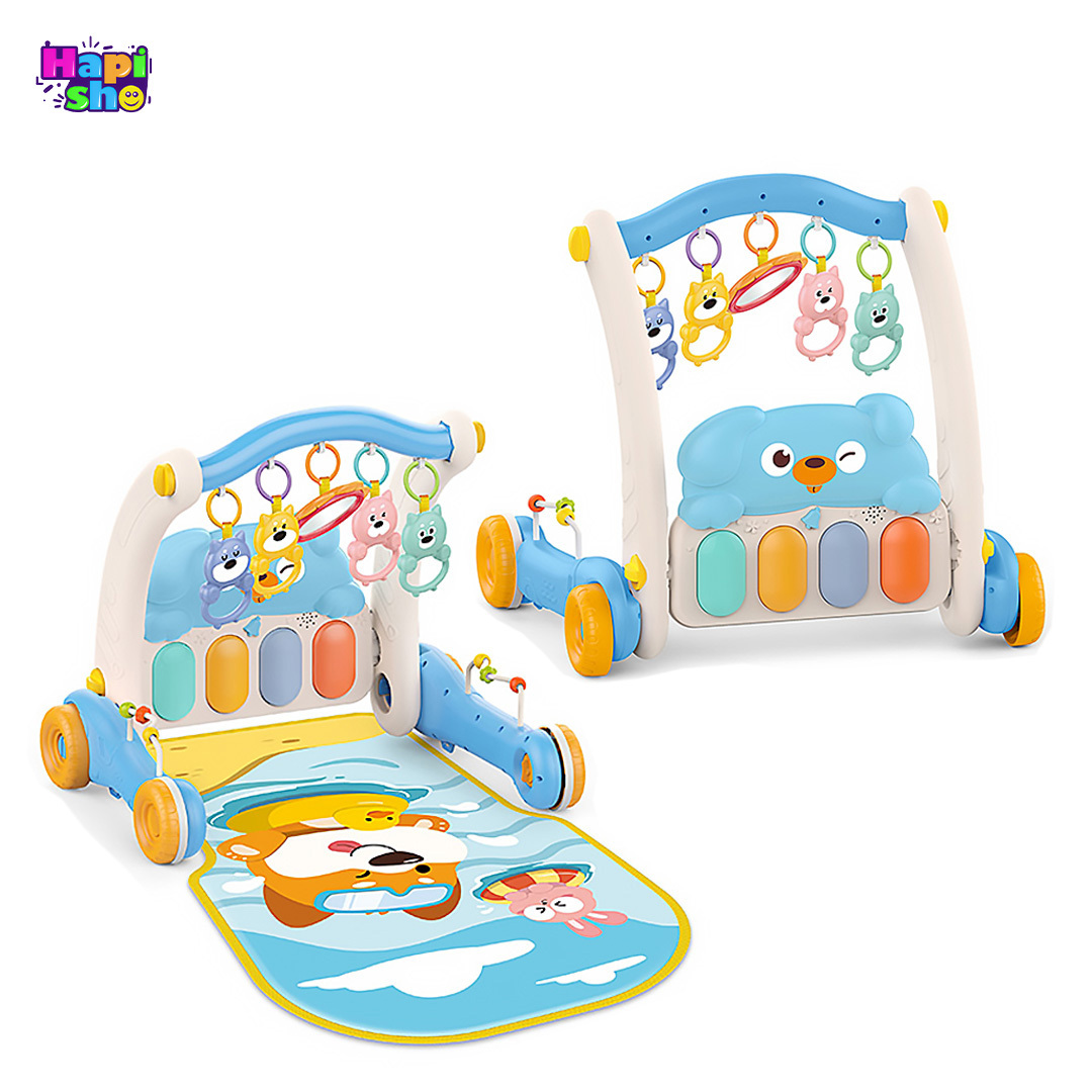 رنگ آبی تشک بازی و واکر هانگر پیانو دار مدل PIANO RACK & WALKER