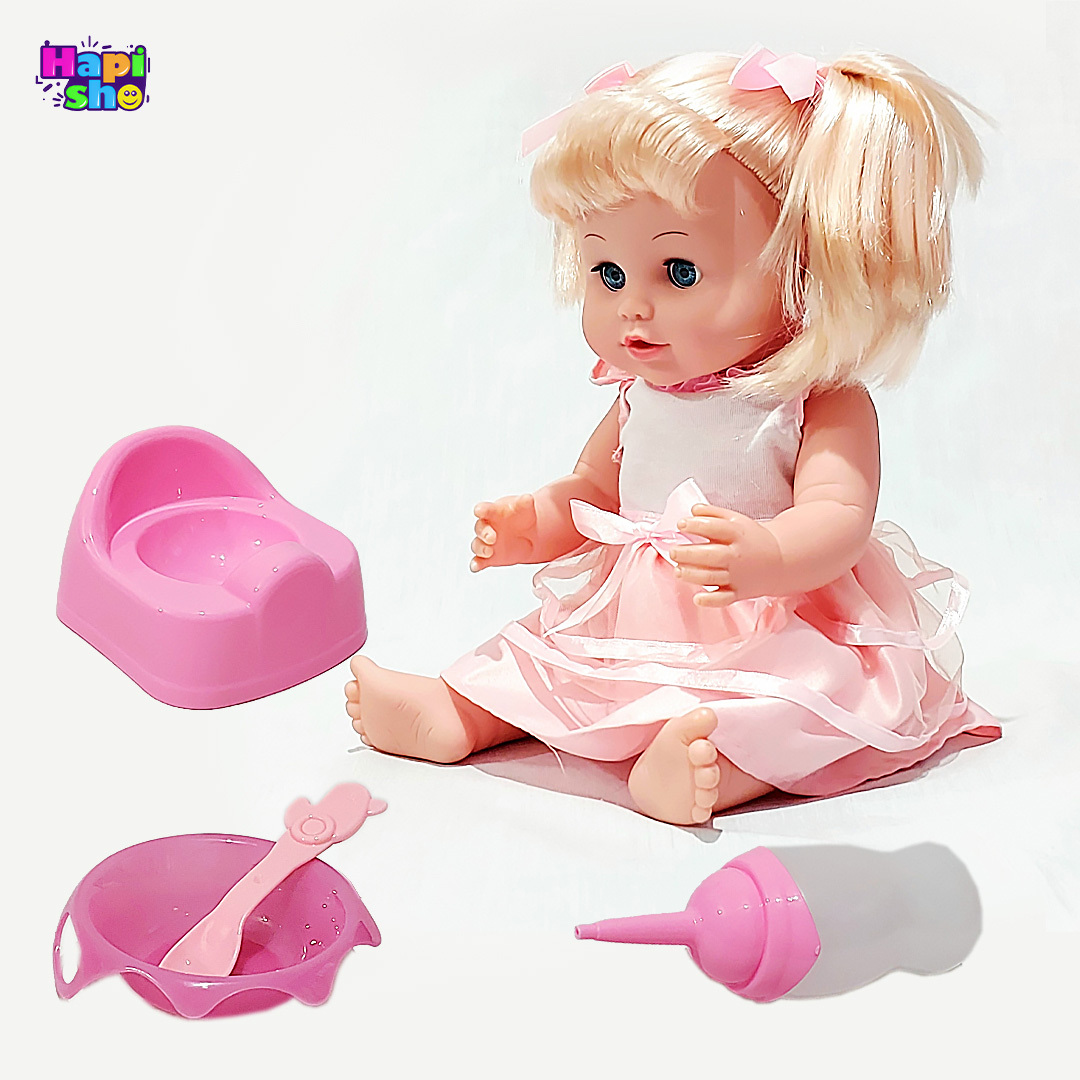  قیمت عروسک دخترانه بیبی توبی 6 کاره موزیکال با وسایل مدل Babay Toby–اسباب بازی 