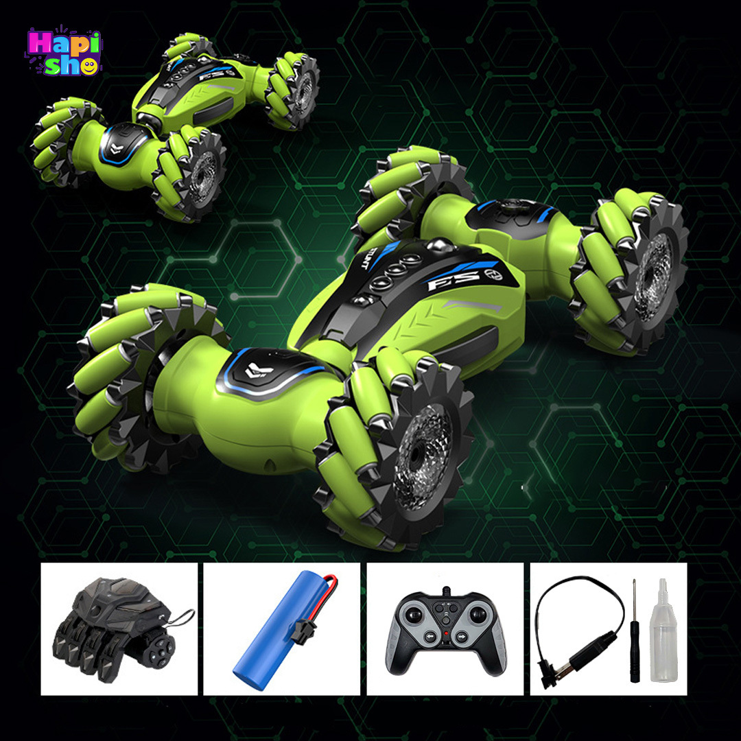  اقلام همراه ماشین کنترلی کرمی دودزا کمرشکن با ریموت جدید و باتری شارژی MULTIFUNCTION STUNT–اسباب بازی 