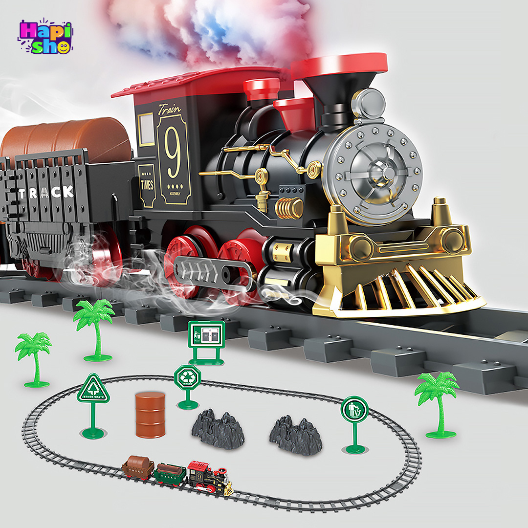 قیمت قطار اسباب بازی دودزا موزیکال با درخت و علائم مدل CLASSIC SPRAY TRAIN