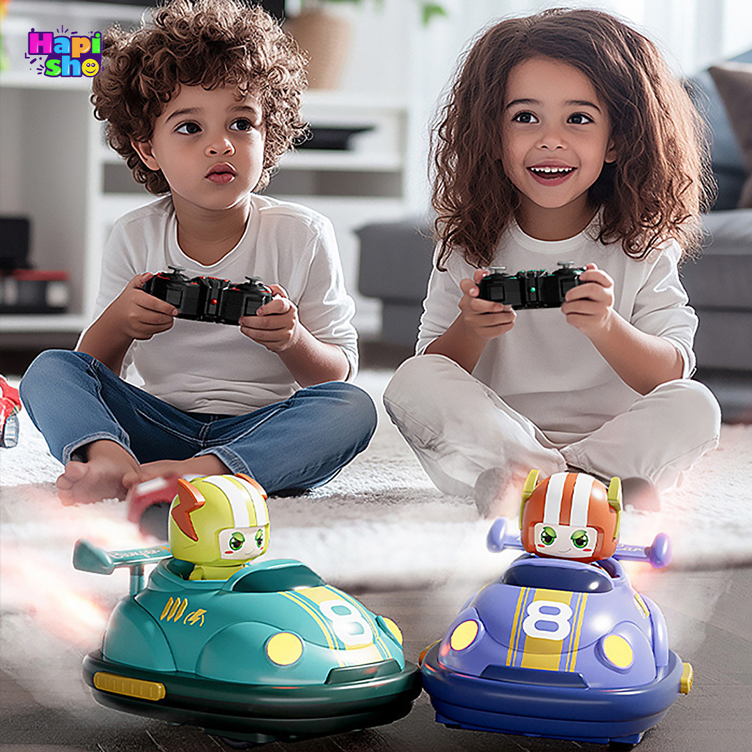  قیمت ماشین کنترلی مبارزی دودزا موزیکال ست دو عددی مدل BUMPER CAR–اسباب بازی 